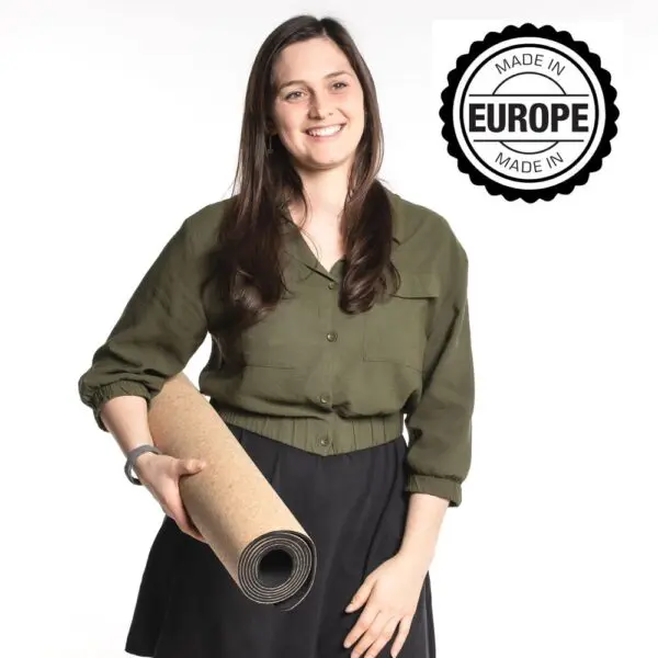 Yogamatte Kork natur + EPDM - "Made in Europe"