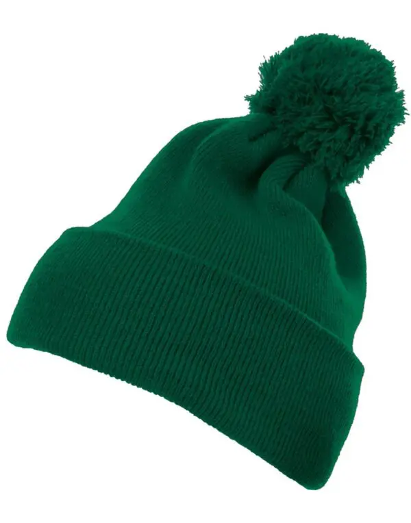 Cuffed Pom Pom Knit Beanie