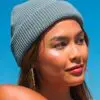 Recycled Yarn Waffle Knit Beanie