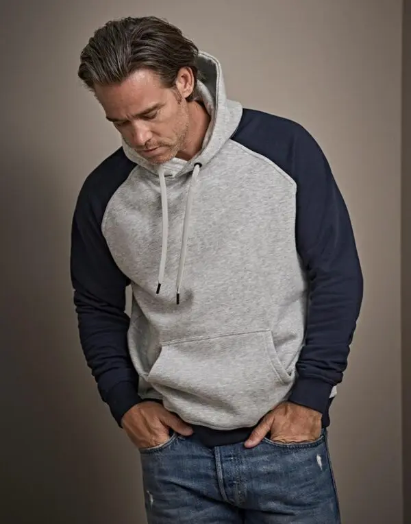 Two-Tone Hooded Sweatshirt