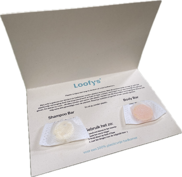 Loofy's Paperwise-Karte mit Miniseife