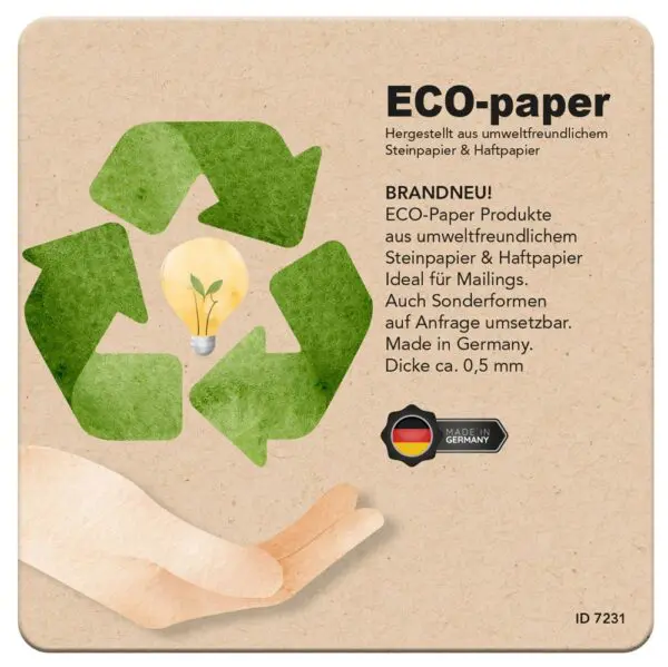 Untersetzer ECO-paper, 100 mm rund, ca. 0,5 mm dick