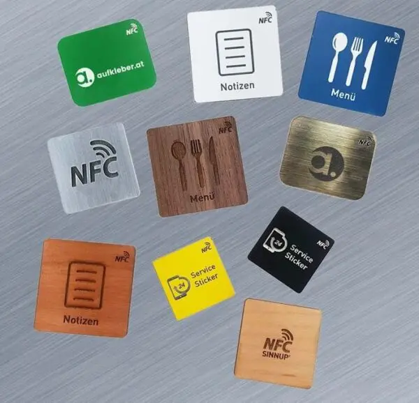 Aufkleber, Individuelle NFC Lasergravur für Metalloberflächen