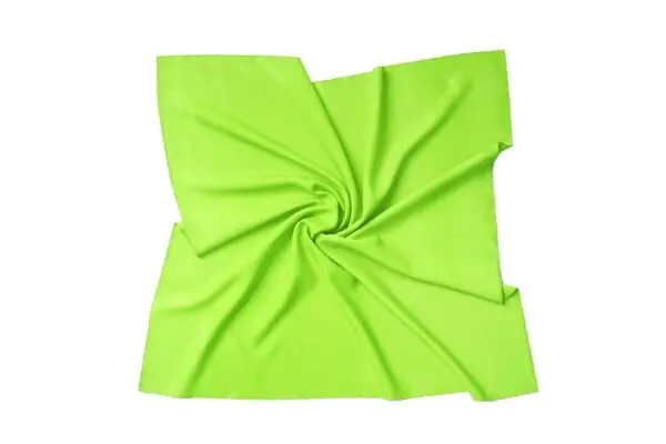 Halstuch Seidentuch Bandana in 100% Twill Seide für Damen - Halstuchgröße: 55 x 55 cm - limettengrün