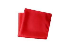 Herren Einstecktuch aus Satin - Einstecktuch uni Einstecktücher in Größe 30 x 30 cm - 100% Mikrofaser - Rot