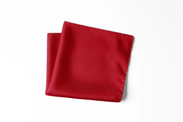 Herren Einstecktuch mit Karo Design , Einstecktücher in Größe 30 x 30 - 100% Mikrofaser - rot