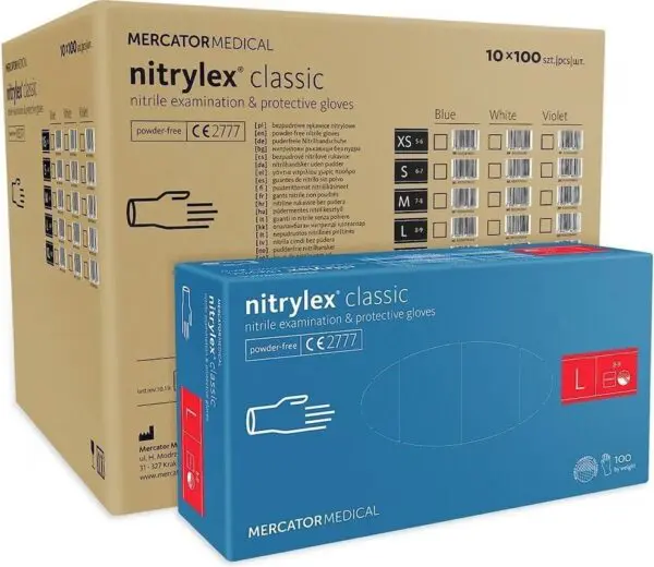 Mercator Nitrylex Classic Handschuhe Blue 100 Stk./Box