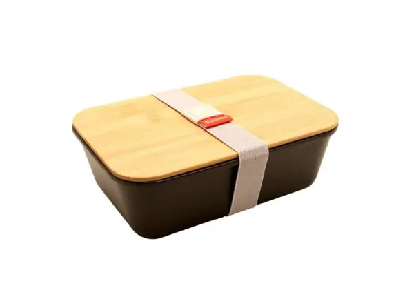 Bento 'Ikoma', schwarz, mit Bambusdeckel