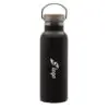 Doppelwandige Flasche 'Arima', schwarz, Bambusdeckel, 500ml