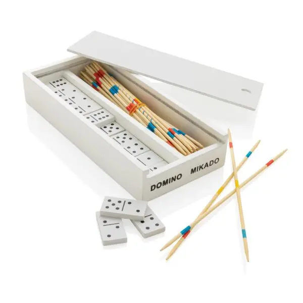 Deluxe Mikado/Domino Set in Holzbox