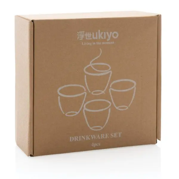 Keramik-Trinkbecher-Set Ukiyo 4-tlg.