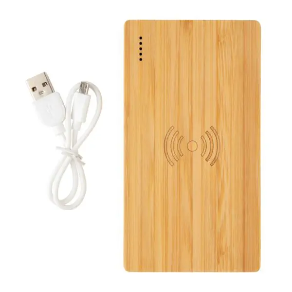 Powerbank Bambus 4.000 mAh Wireless 5W