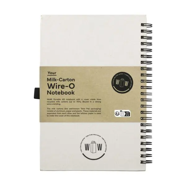 Milk-Carton Wire-O Notebook A5 Notizbuch