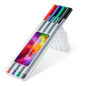 STAEDTLER triplus fineliner, Box mit 4 Stiften