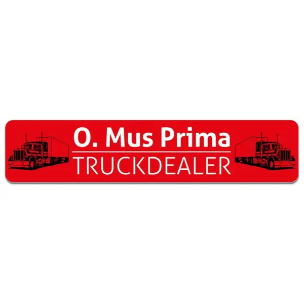 Nummernschild aus Polystyrol 1 mm. 4c-Digitaldruck