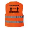 Warnweste Security 2 Meter Abstand - Mit eigenem Logo vorne