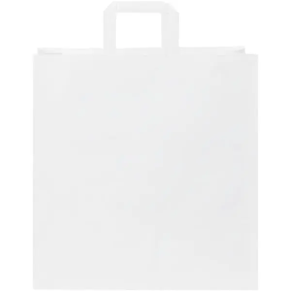 Kraftpapiertasche 80-90 g/m² mit flachen Griffen – XL