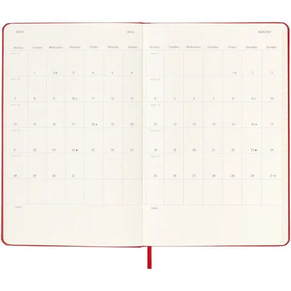 Moleskine Hardcover 12 Monate Tageskalender