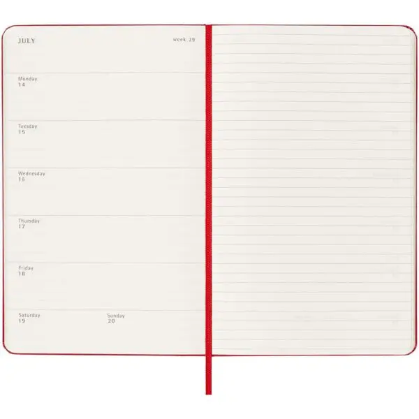 Moleskine Hardcover 12 Monate Wochenkalender L