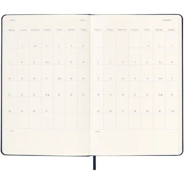 Moleskine Hardcover 12 Monate Wochenkalender L horizontal