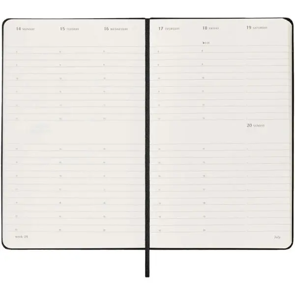 Moleskine Hardcover 12 Monate Wochenkalender L vertikal