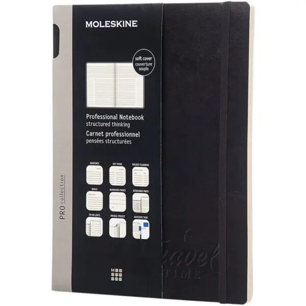 Notizbuch Moleskine Pro Softcover XL – liniert