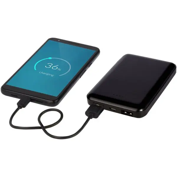 Powerbank Gleam 5000 mAh ultraflache, Leuchtlogo