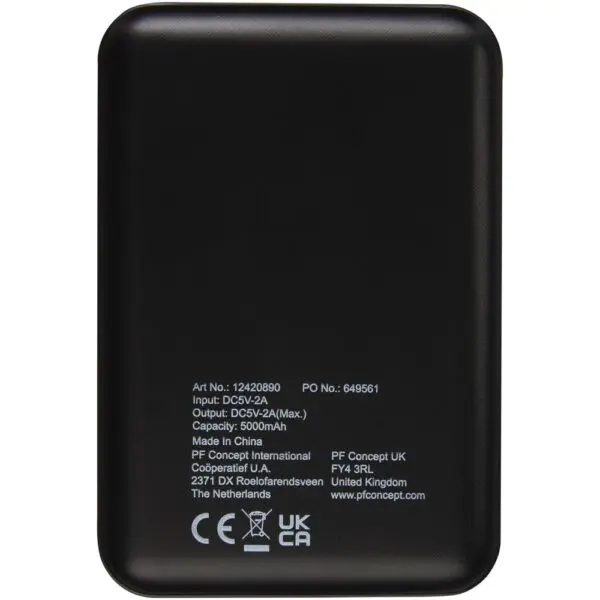 Powerbank Gleam 5000 mAh ultraflache, Leuchtlogo