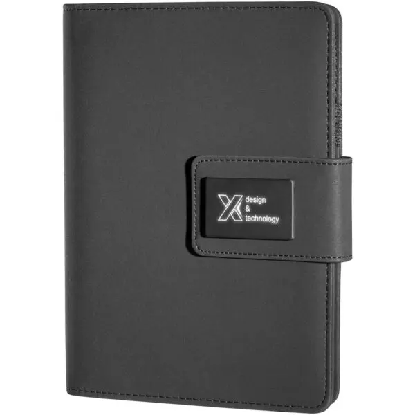 Powerbank SCX.design O16 A5 Notizbuch mit und Leuchtlogo