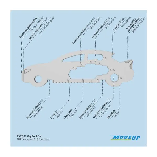 ROMINOX® Key Tool // Car - 18 functions (Auto)