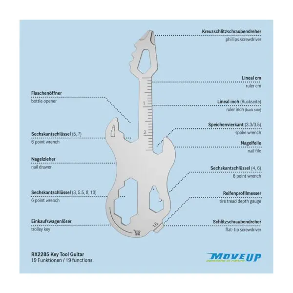 ROMINOX® Key Tool // Guitar - 19 functions (Gitarre)