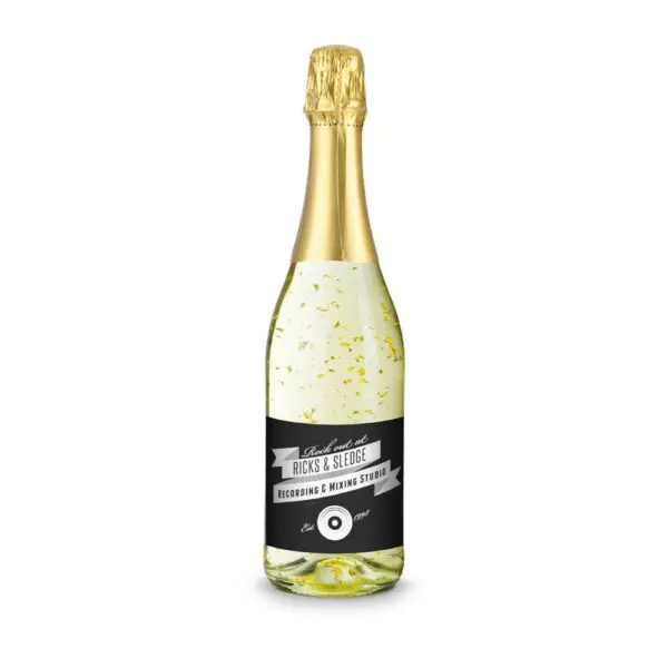 Golden Flakes – Flasche klar, 0,75 l