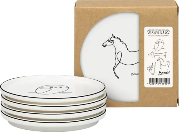 KÖNITZ New Bone China Untersetzer 4er Set KTB959 /Deckel für KC57