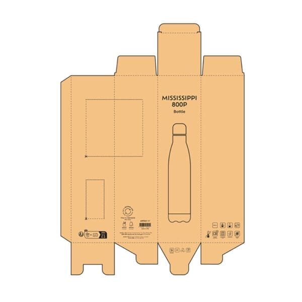 Trinkflasche Mississippi 800P recy.Edelstahl 810 ml