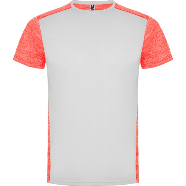 WHITE/HEATHER FLUOR CORAL