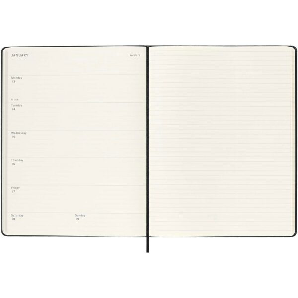 Moleskine Hardcover 12 Monate Wochenkalender XL