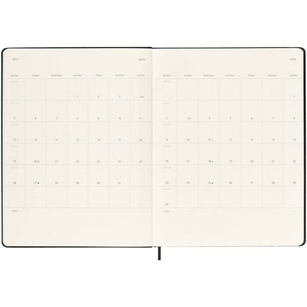 Moleskine Hardcover 12 Monate Wochenkalender XL