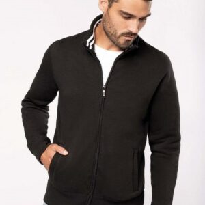 Fleece-Sweater Kariban Herren mit Reißverschluss