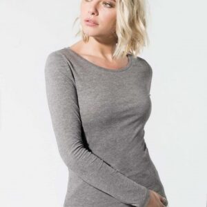 Kariban Damen Langarmshirt mit Rundhalsausschnitt. Aus Bio-Baumwolle.