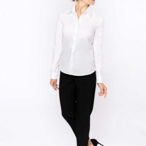 Kariban Damen Oxfordbluse Langarm