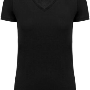 Kariban Damen-T-Shirt Supima® mit V-Ausschnitt und kurzen Ärmeln