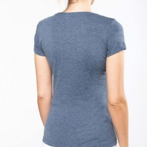 Kariban Damen T-Shirt mit V-Ausschnitt, Mischgewebe