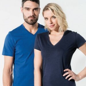 Kariban Damen-T-Shirt mit V-Ausschnitt aus Bio-Baumwolle