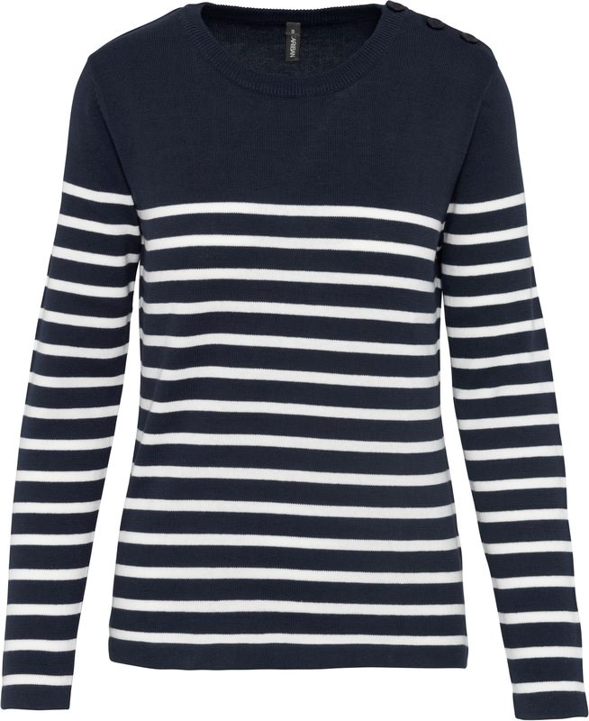 Striped Marine / Off Weiß