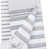 Kariban Gestreiftes Fouta-Tuch mit Fransen