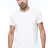 Kariban Herren-T-Shirt Supima® mit V-Ausschnitt und kurzen Ärmeln