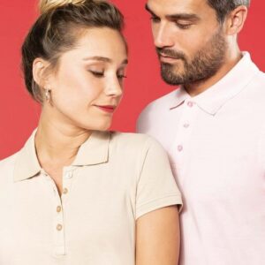 Kurzarm-Poloshirt. Kariban Damen Baumwollpiqué.