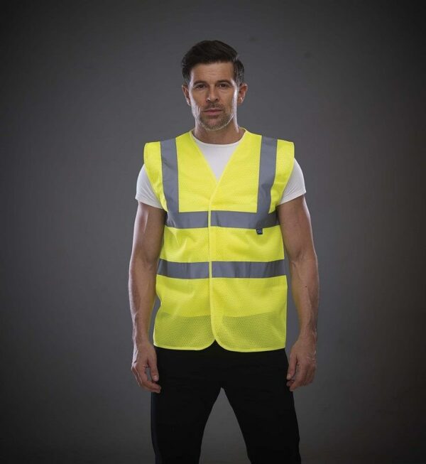 Yoko Hi-Vis recycled Open Mesh Waistcoat