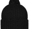 Knitted Cap with Pompon