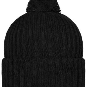 Knitted Cap with Pompon